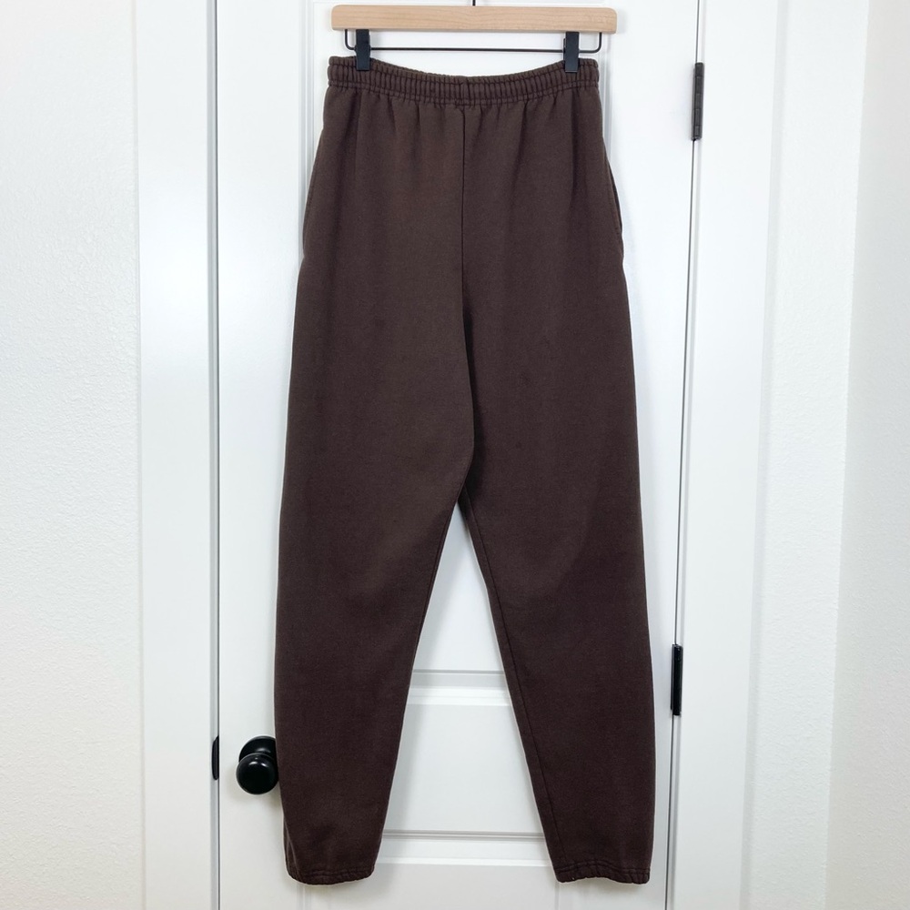 Vintage Y2K Fruit of the‎ Loom Cotton Blend Slouchy Sweatpants Brown Small
